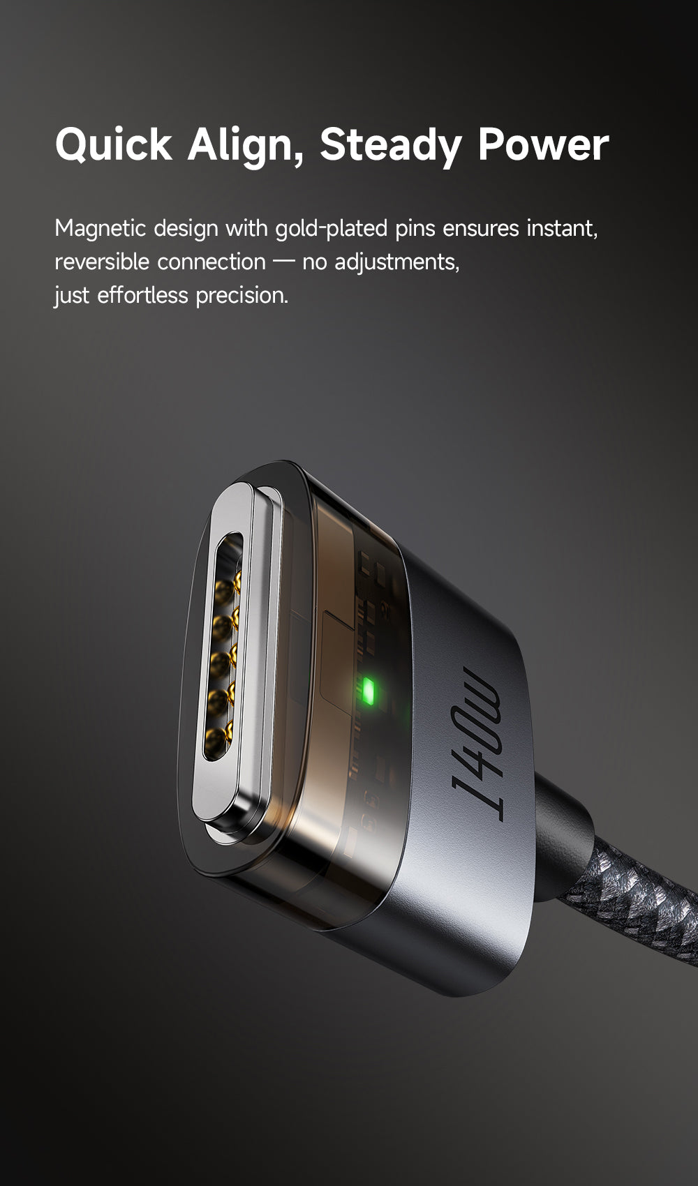 USB C to MagSafe 3 Cable 140W - Macbook - 2 Meter
