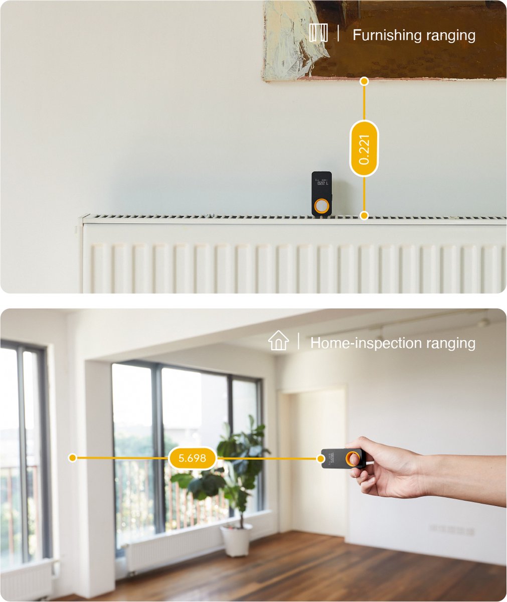 Laser Measure - 30m - Bluetooth - OLED Display - Rechargeable