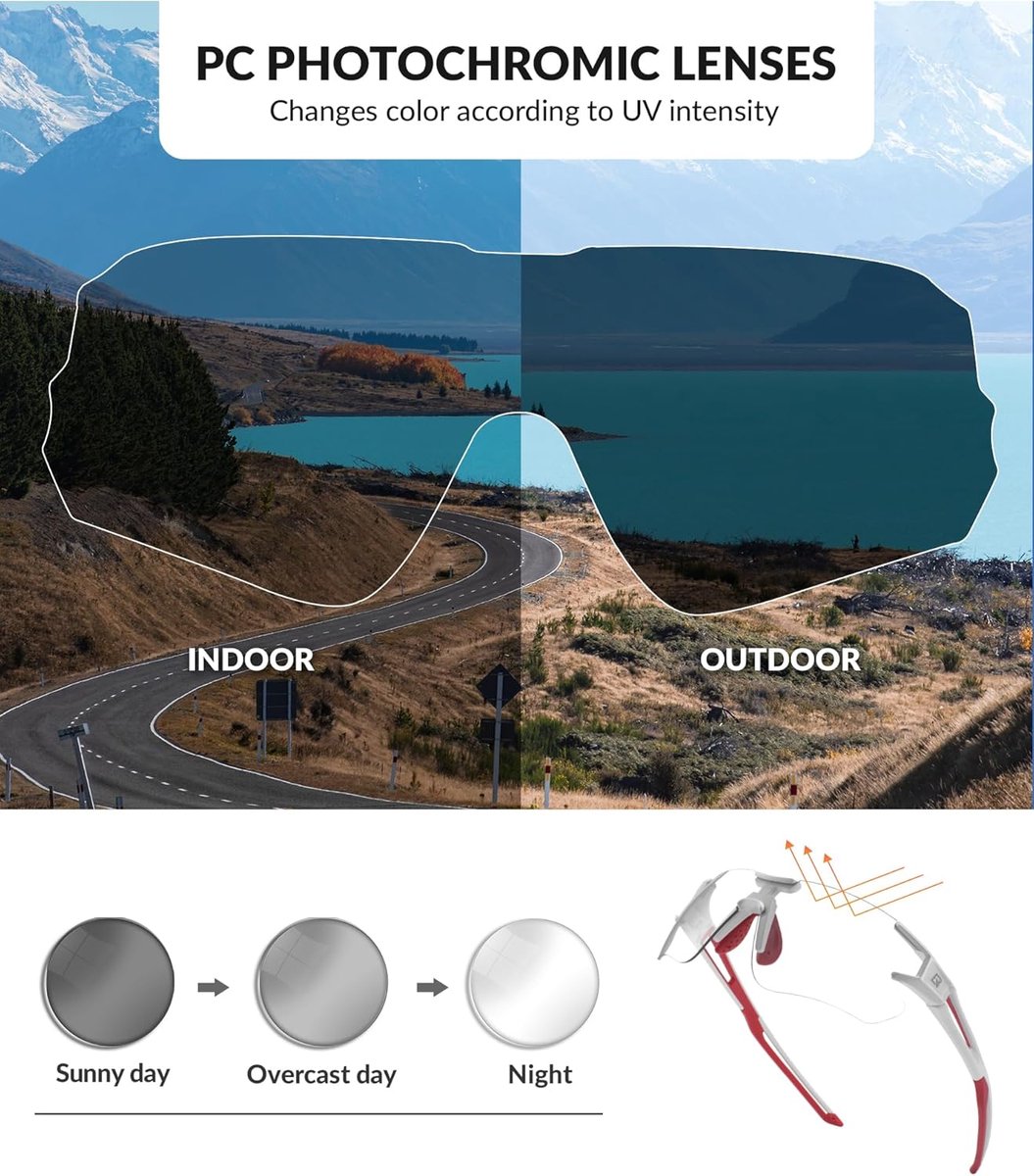 Bike glasses - White/Red