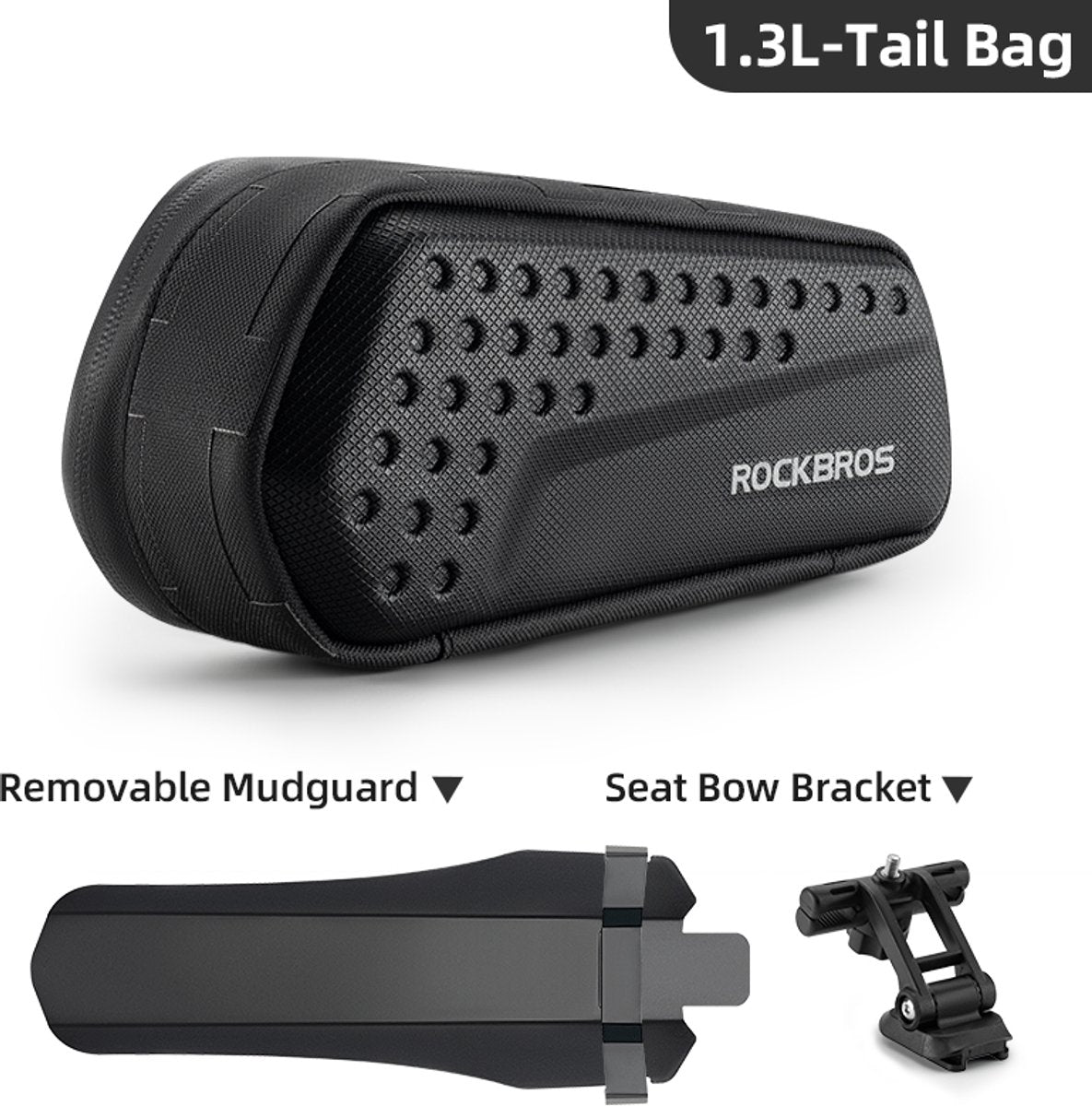 Fahrradsatteltasche mit Spritzschutz