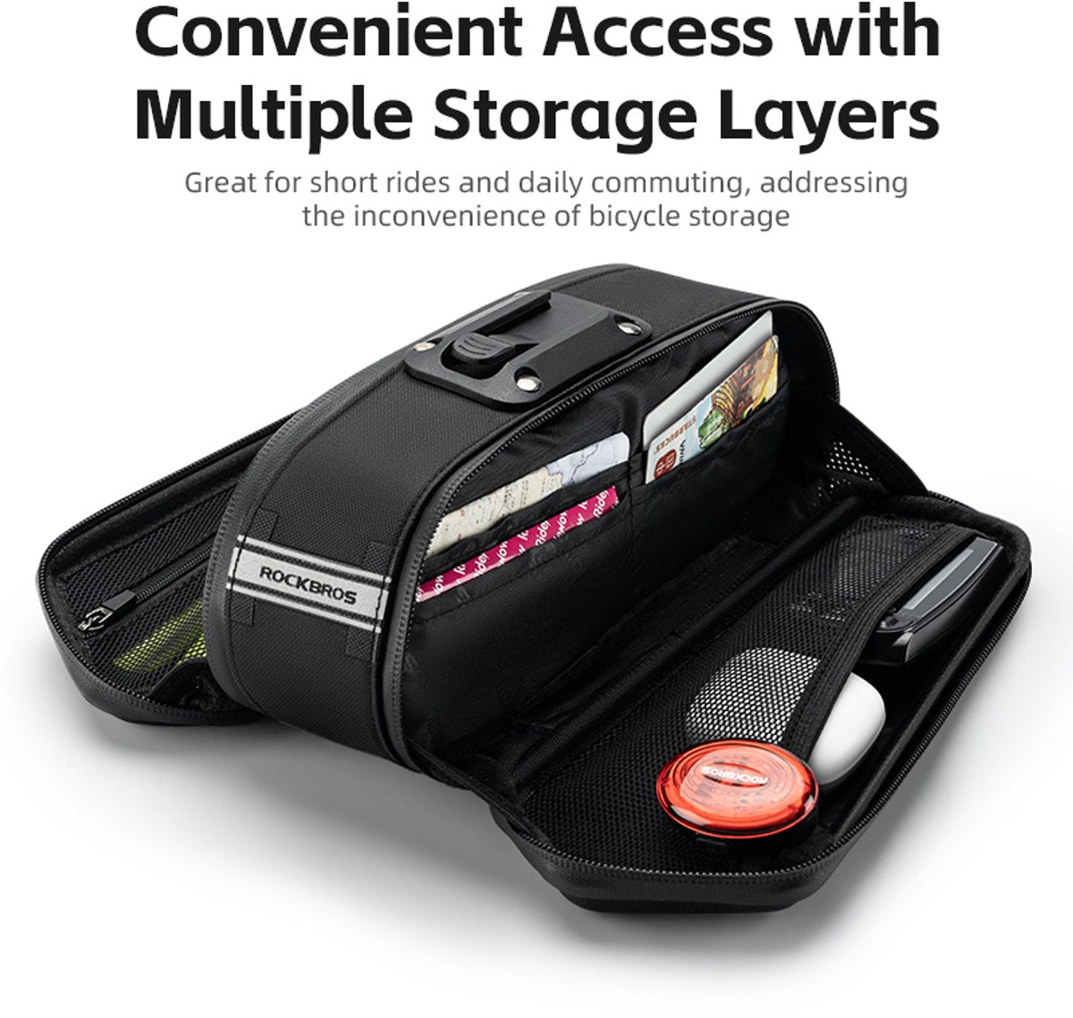 Fahrradsatteltasche mit Spritzschutz