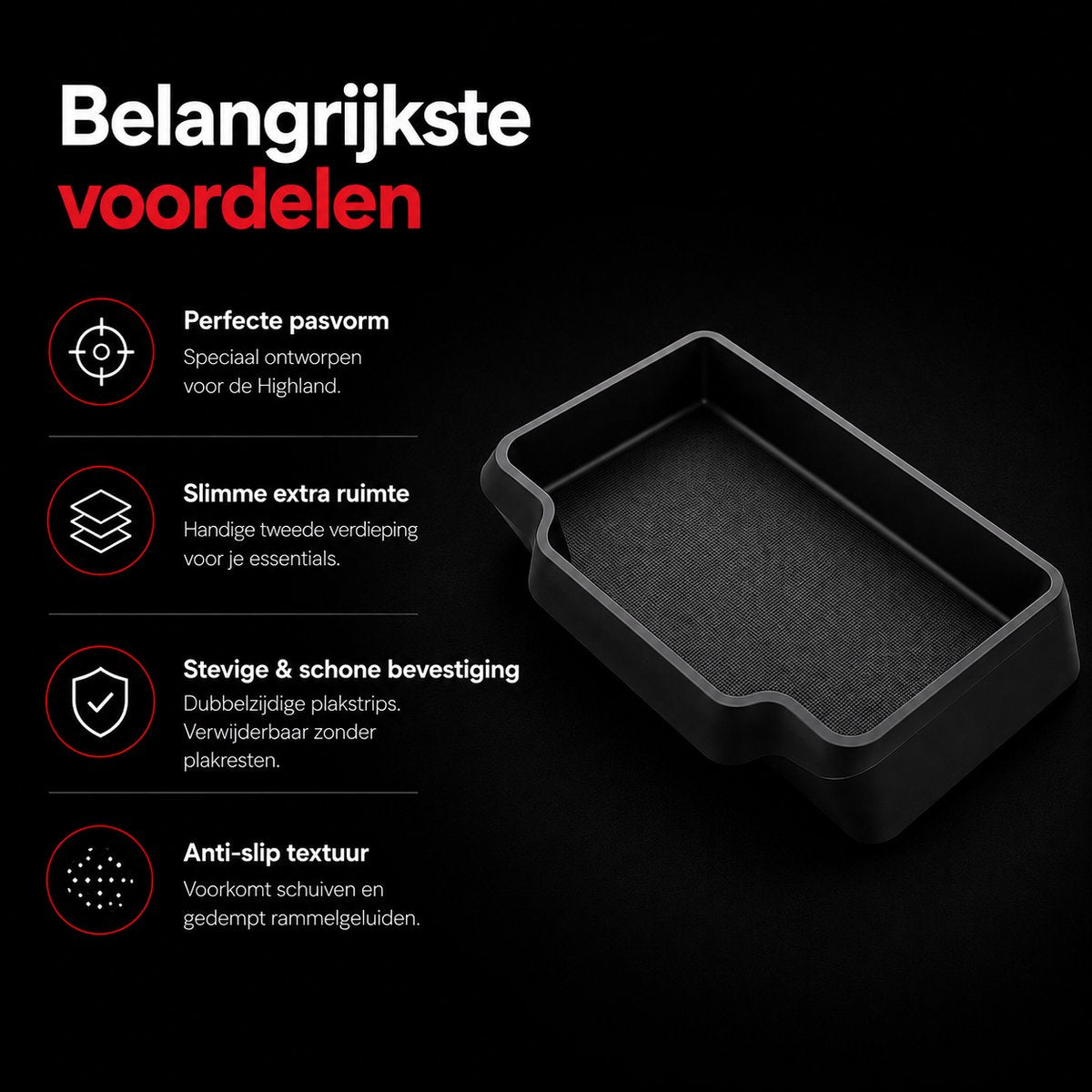 Wieport Sonnenbrillenhalter Organizer Modell 3 Highland (2024+) - Schwarz