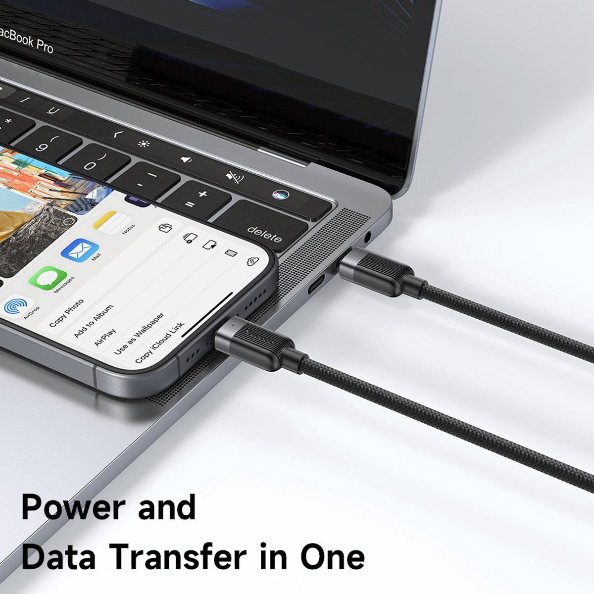 2in1 Magnetisch USB C naar USB C Kabel - Snellader 100W - 1.5 Meter