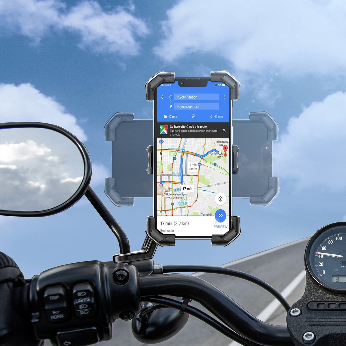 Universele Telefoonhouder voor Motor - 4.7-7 inch - Joyroom