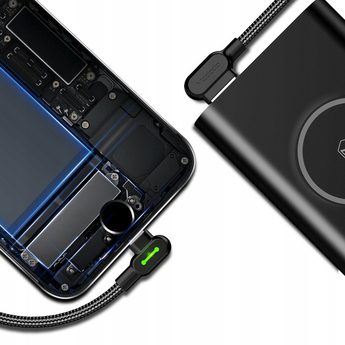 USB A to Lightning Cable - 90 degrees