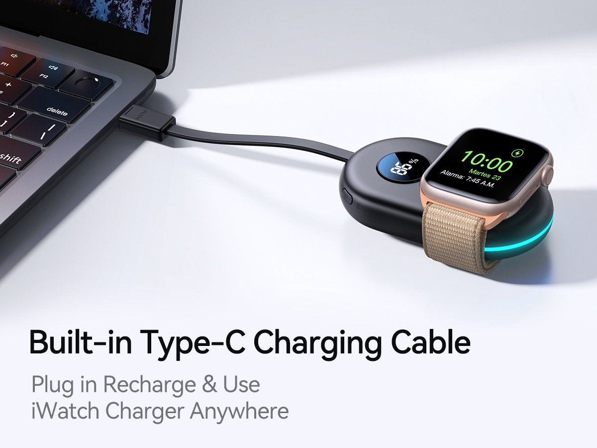 Powerbank 2500mAh voor Apple Watch met USB C Kabel