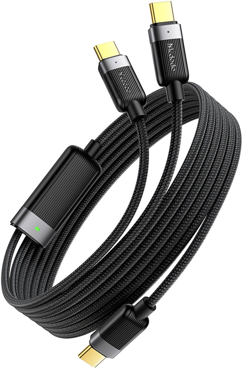 2in1 Magnetisch USB C naar USB C Kabel - Snellader 100W - 1.5 Meter