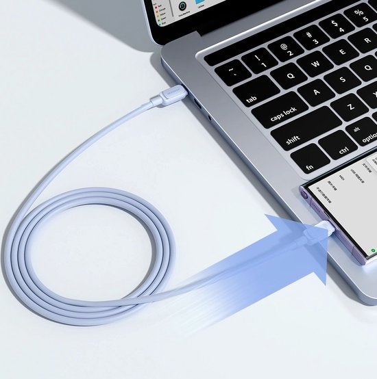 Joyroom S-CC100A14 - USB C naar USB C Kabel 100W - 1.2m - Blauw