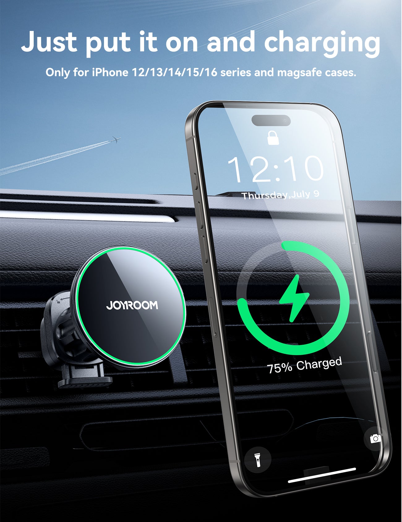 Car Phone Holder - Air vent - Magsafe - Wireless charging Qi2