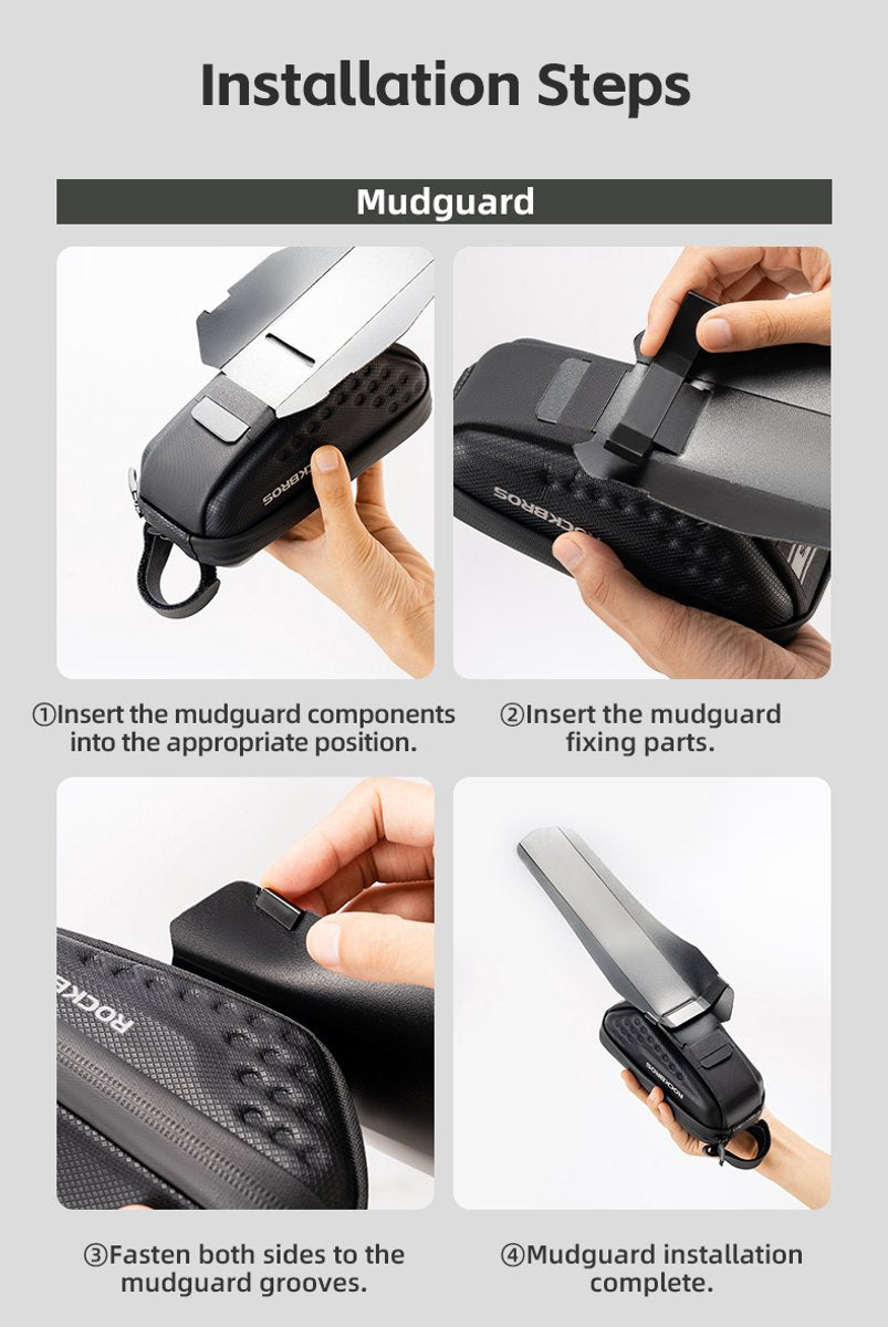 Fahrradsatteltasche mit Spritzschutz