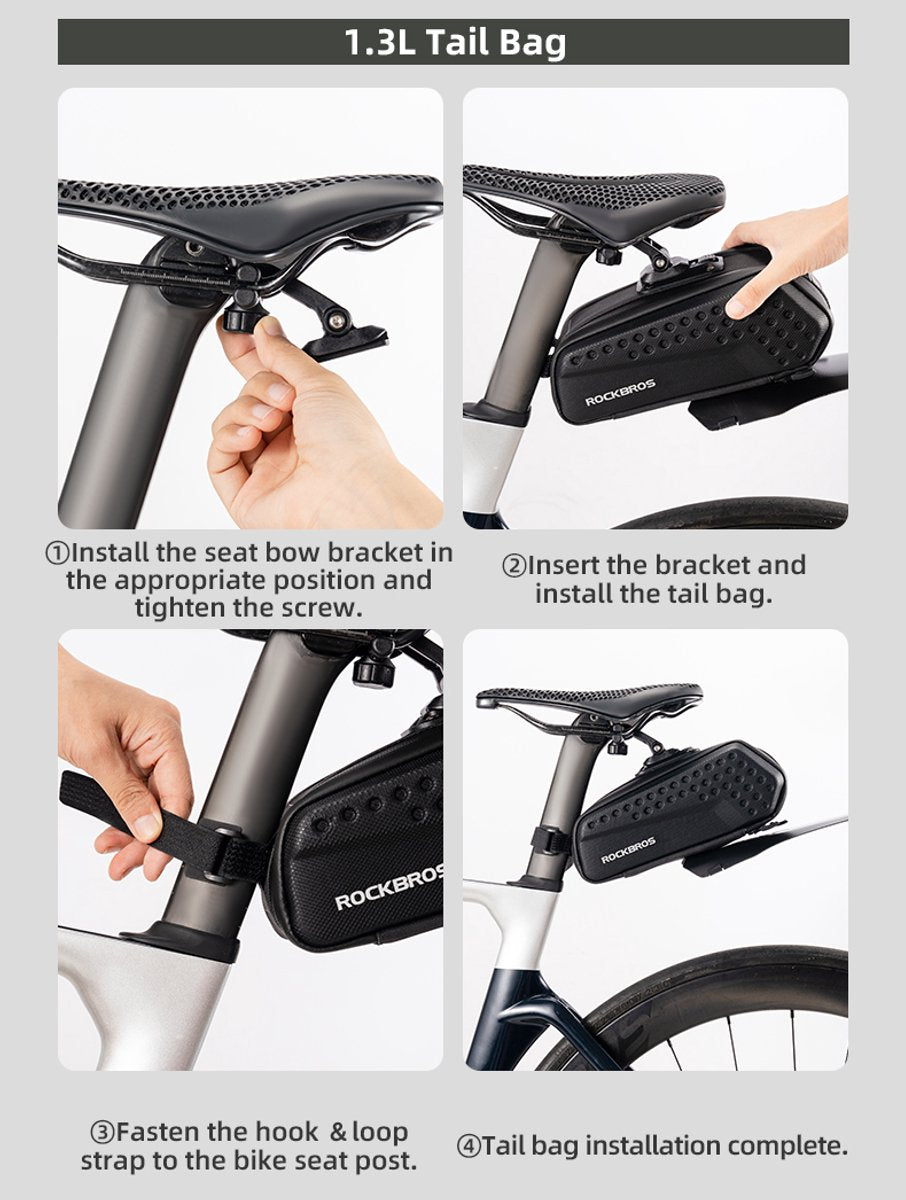 Fahrradsatteltasche mit Spritzschutz