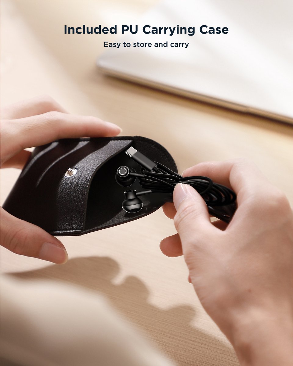 Wired USB C earphones with Built-in Mic