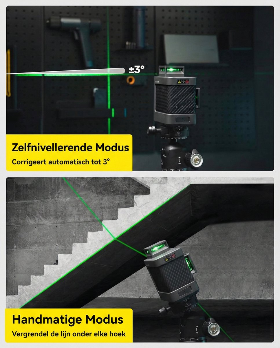 Pro 3x360 Cross Line Laser - Self-Leveling