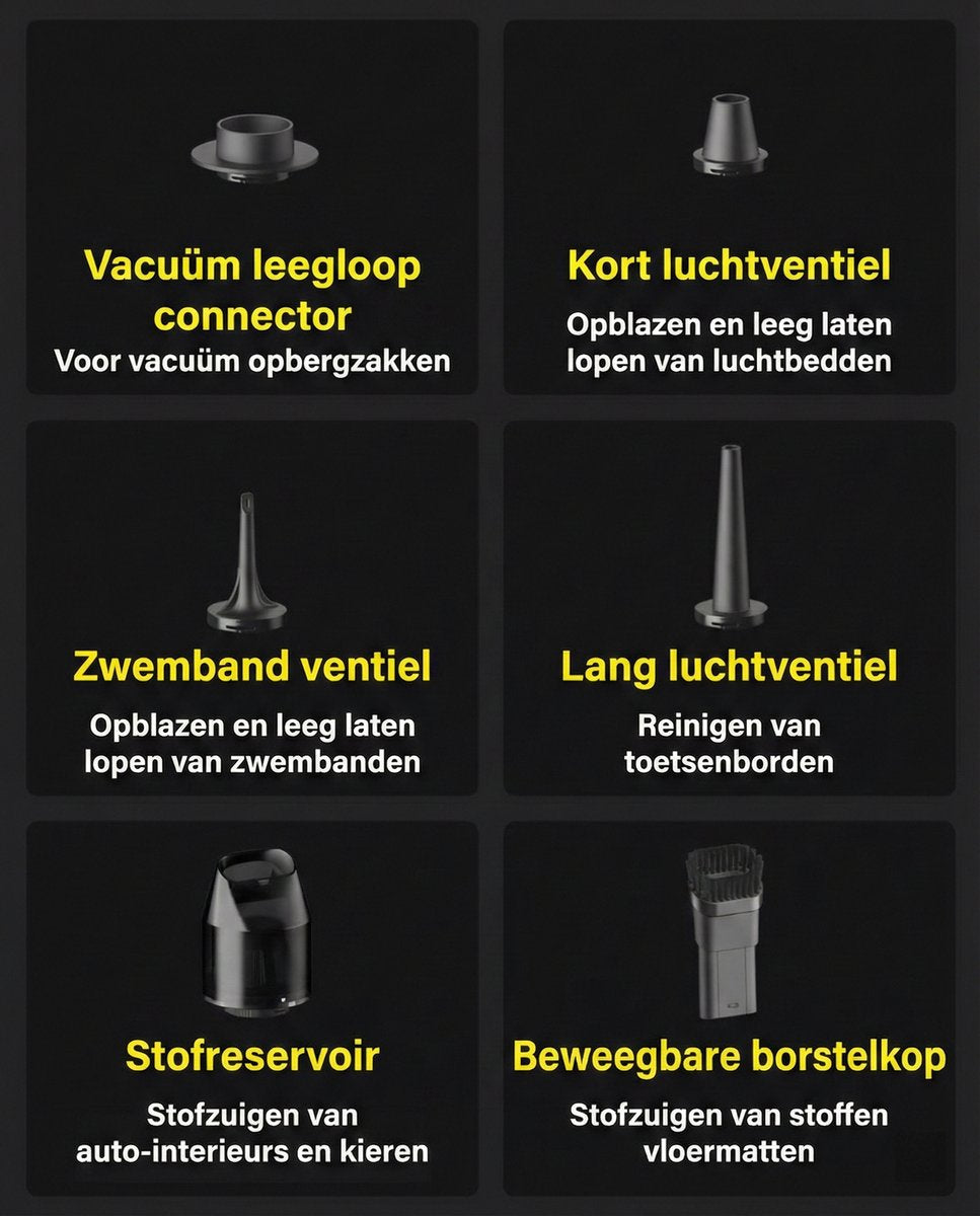 Pro Handheld vacuum cleaner with compressor