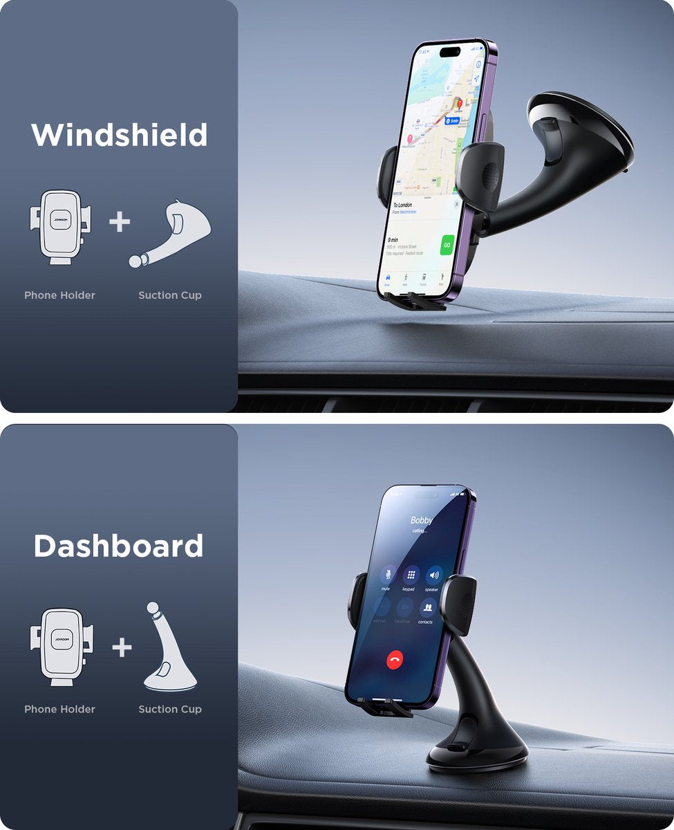 Car Phone Holder for Dashboard and Windshield