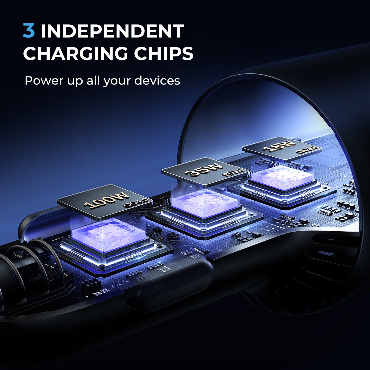 120W Autolader met USB C naar USB C Kabel