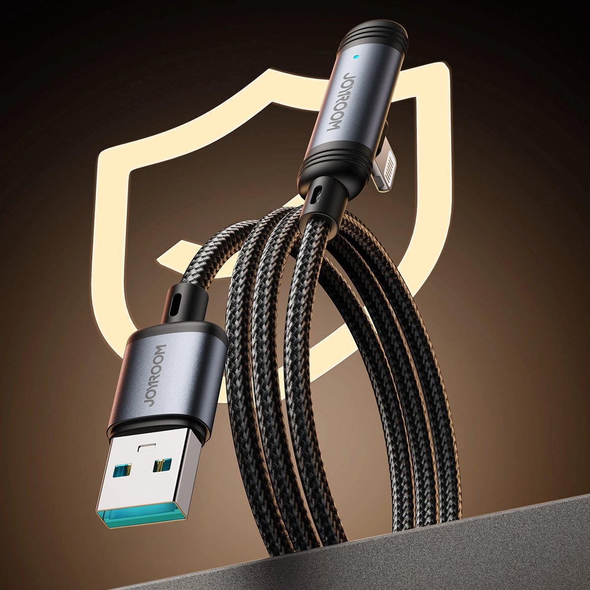 USB A naar Lightning Kabel - 90 graden