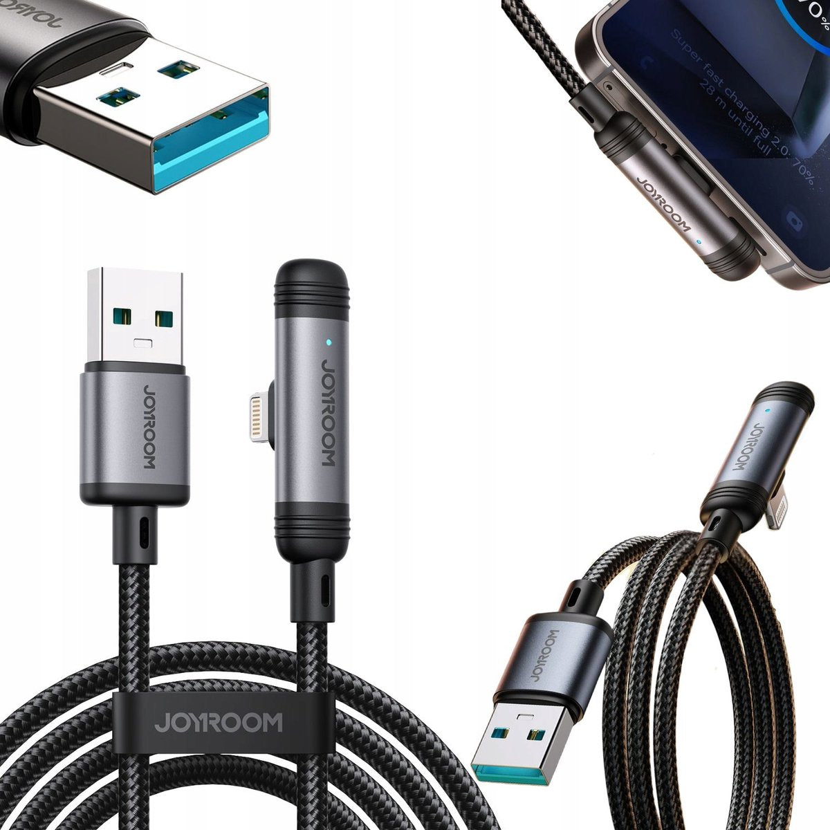 USB A naar Lightning Kabel - 90 graden
