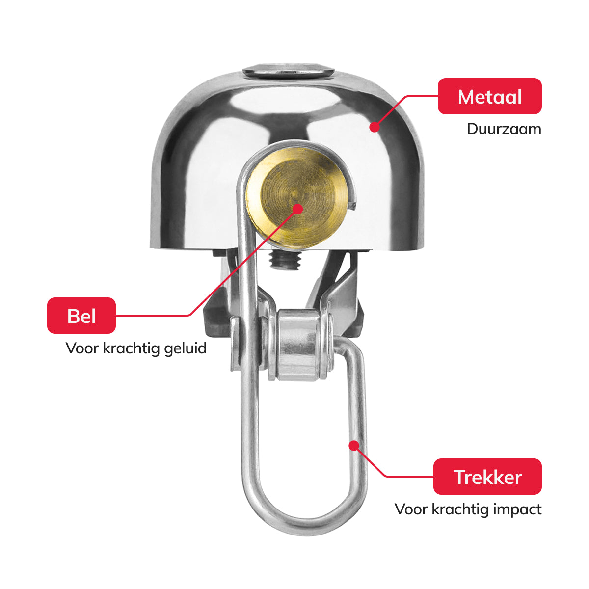 Klassieke fietsbel - Zilver