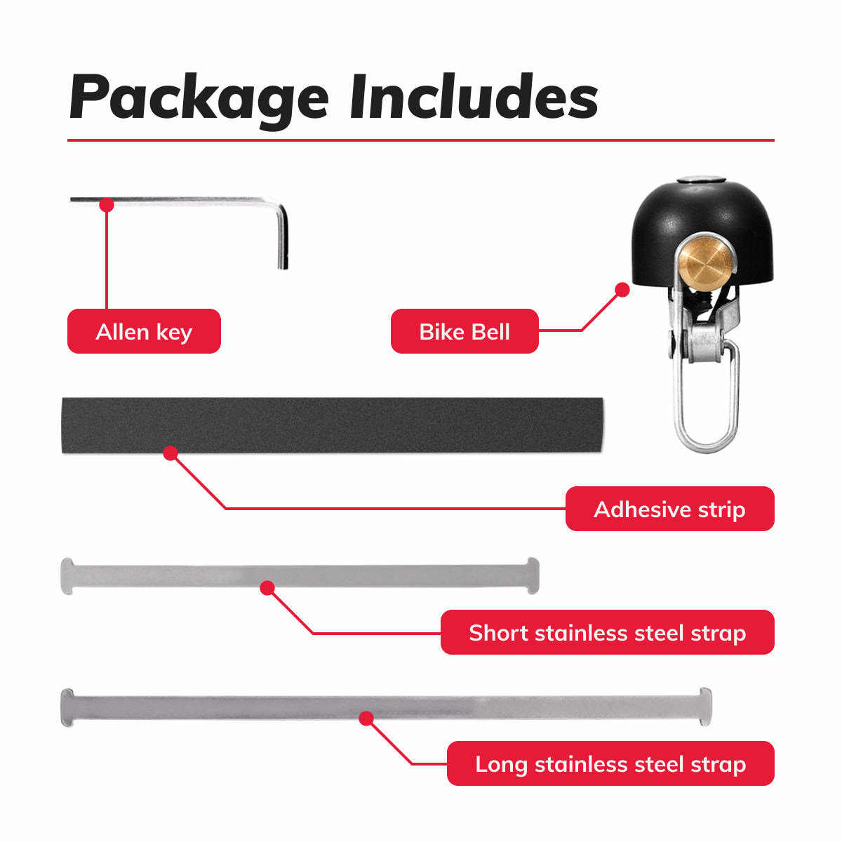 Klassieke fietsbel - Zilver