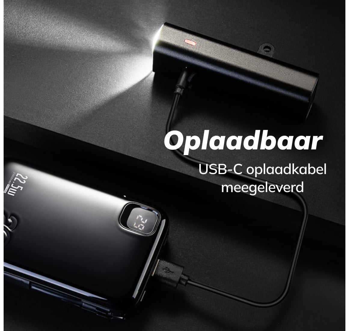 LED Fahrradlicht - 800 Lumen - Wiederaufladbar - IPX6 Wasserdicht