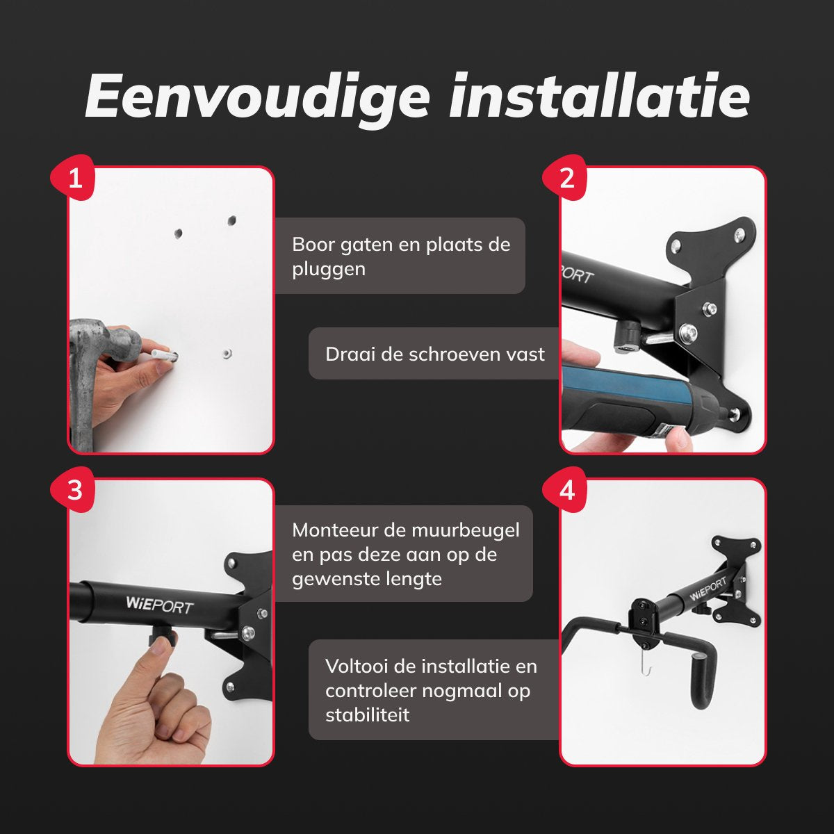 Fiets Ophangsysteem Muurbeugel