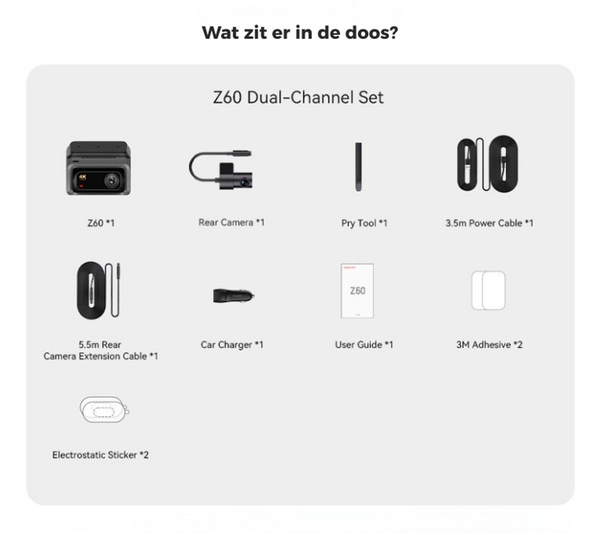 Z60 Dual Dashcam