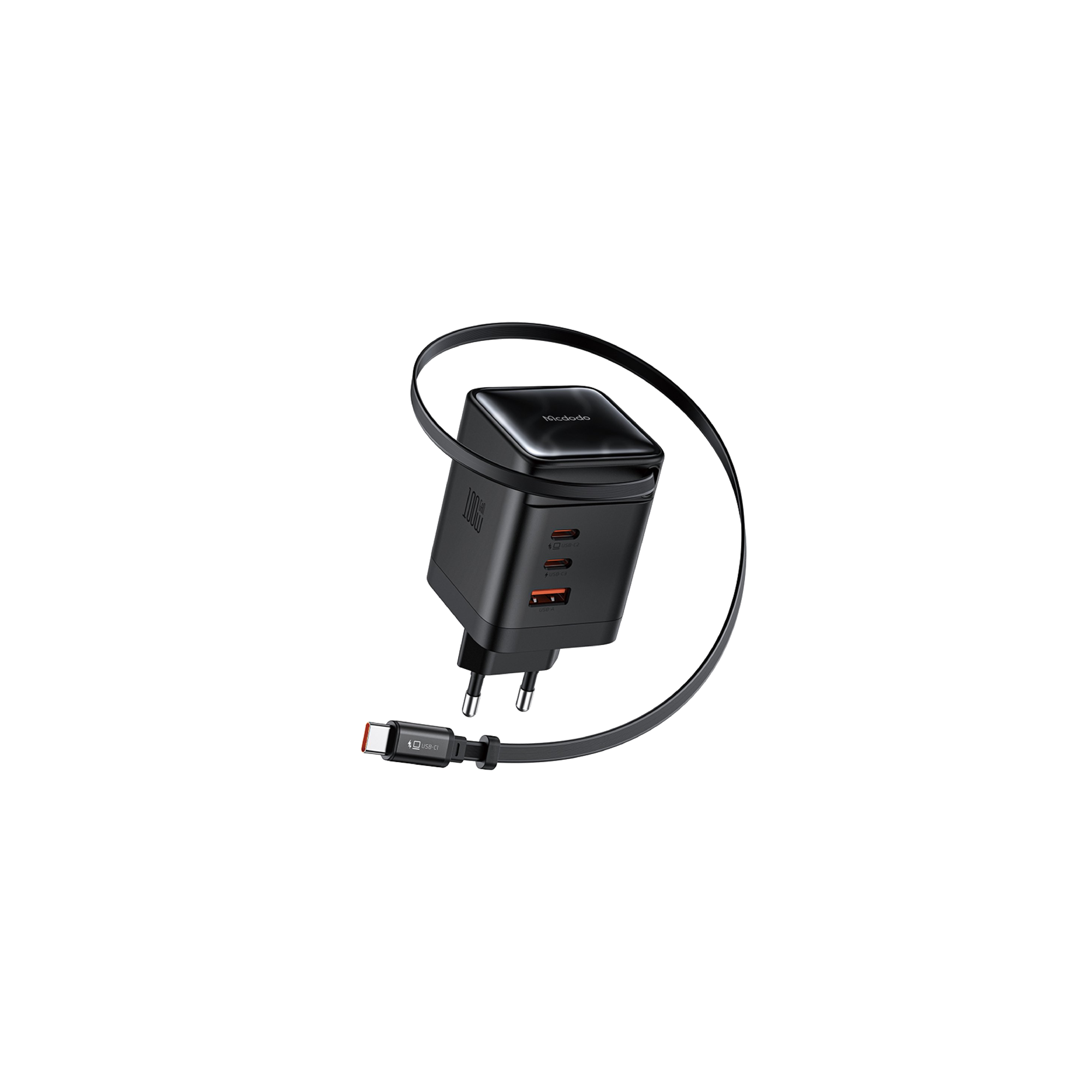 3-in-1 Fast Charger 100W with 70cm USB-C Cable