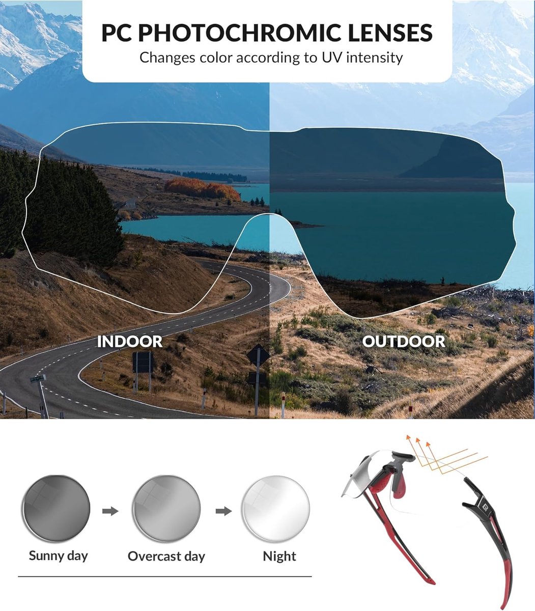 Bike glasses - Black/Red