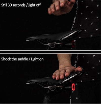 Smart Bike Tail Light with Brake Sensor - 120 lumen - Rechargeable - IPX5 Water Resistant