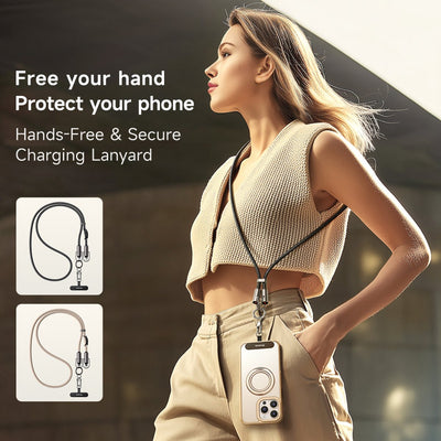 Phone Lanyard with USB-C to USB-C cable