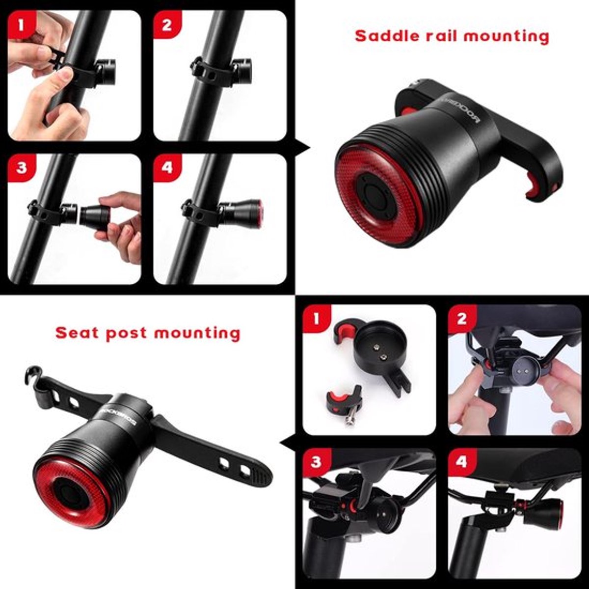 Bike tail light - 120 lumen