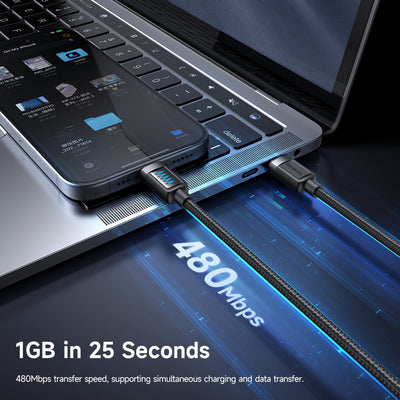 240W USB C naar USB C Kabel met Oplaadindicator - 1.2M