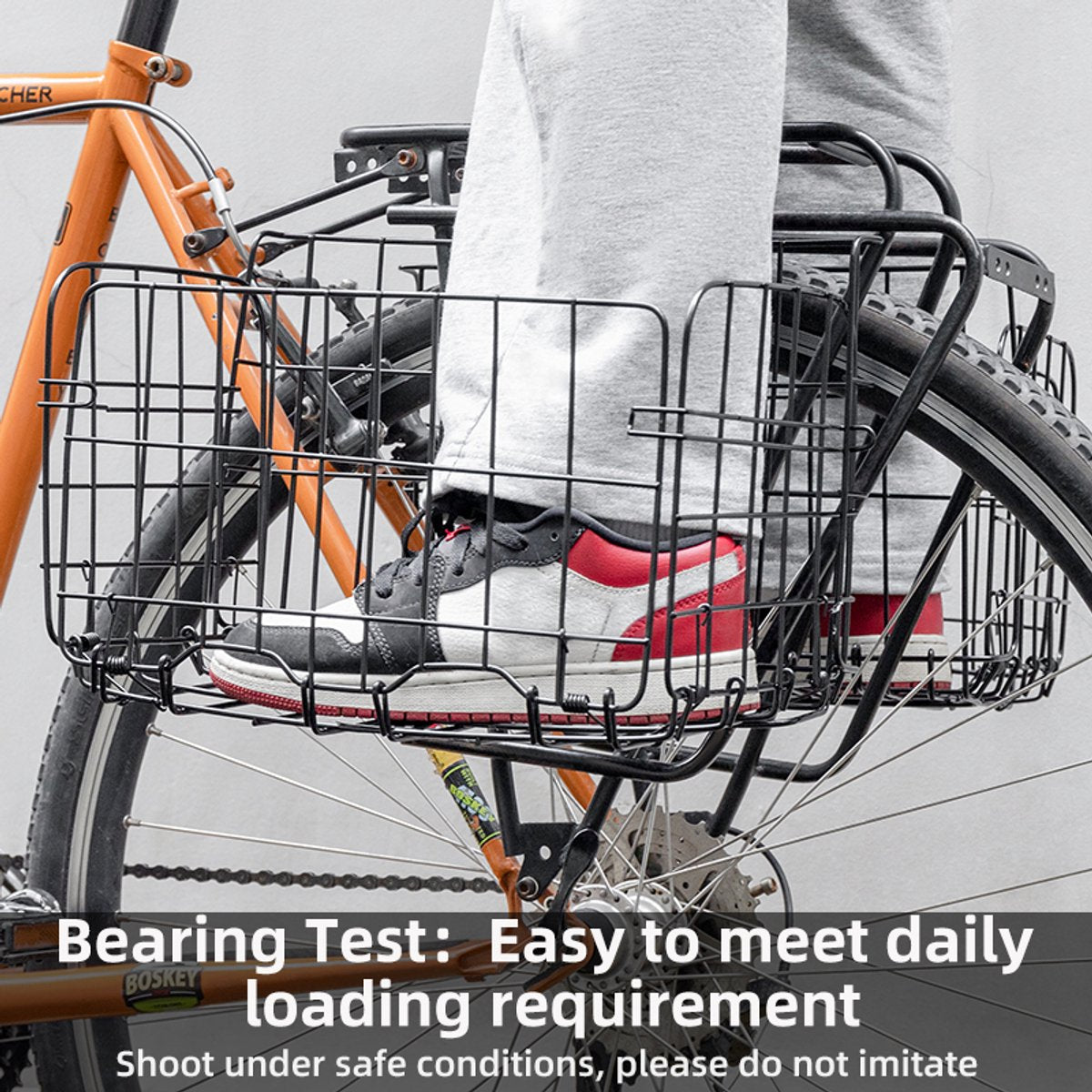 Foldable Bike Basket for Front and Back - Easy Removable