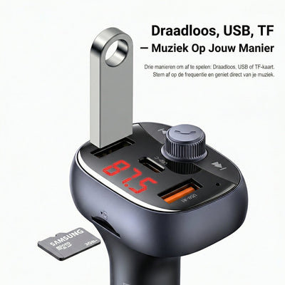 Car FM Transmitter - Micro SD - 72W Fast Charger