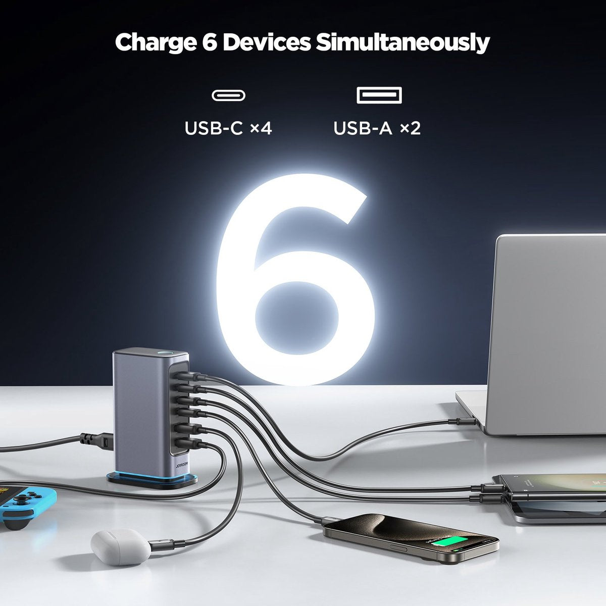 65W Charging Station - 6in1 Fast Charger
