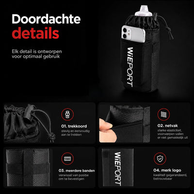 Wieport Bike Bottle Holder Handlebar - Universal with Velcro