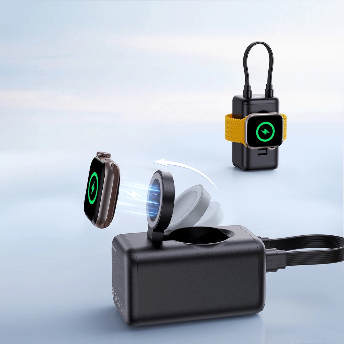 Powerbank 10000mAh voor Apple Watch met USB C Kabel