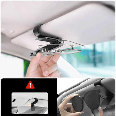 Joyroom Zonnebrilhouder voor Auto - Magnetische Clip - Zwart