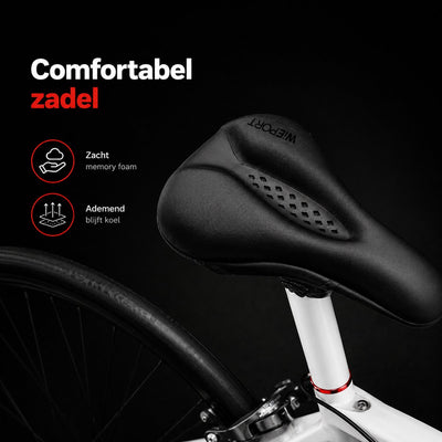 Wieport Zadelhoes Gel - MBT Racefiets - Memory Foam met Regenhoes