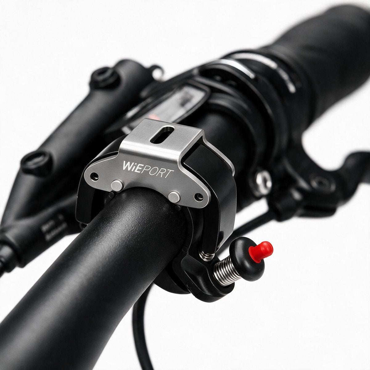 Wieport Compact Bicycle Bell - Loud and Clear Sound - Stainless Steel Aluminum - Universal Mounting - Silver