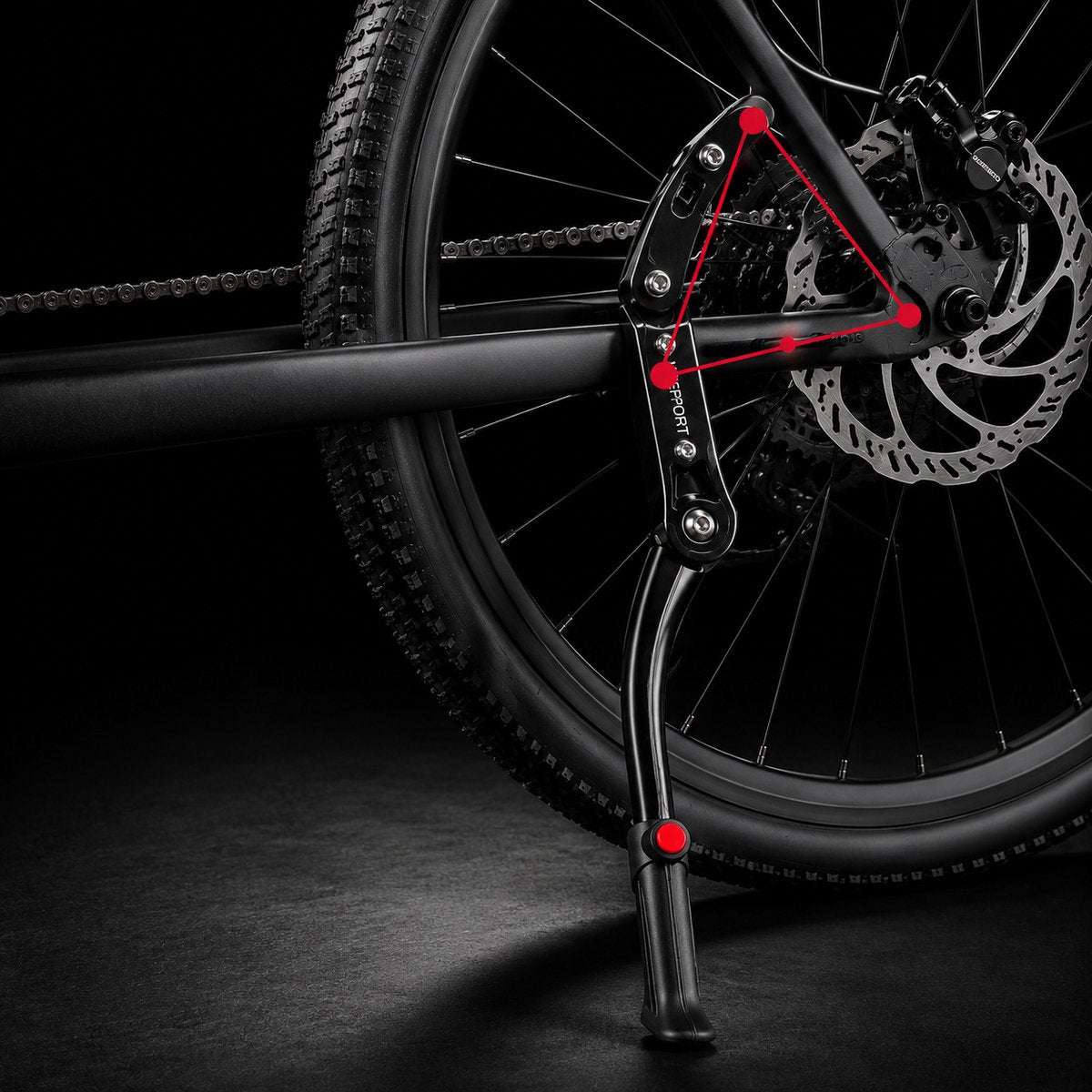 Wieport Bicycle Stand 24 to 29 Inch - Aluminum - Adjustable - Black