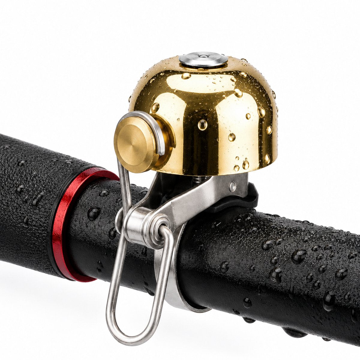 Wieport Vintage Bike Bell – Aluminum & Stainless Steel – Universal Mounting 22-32 mm – Gold