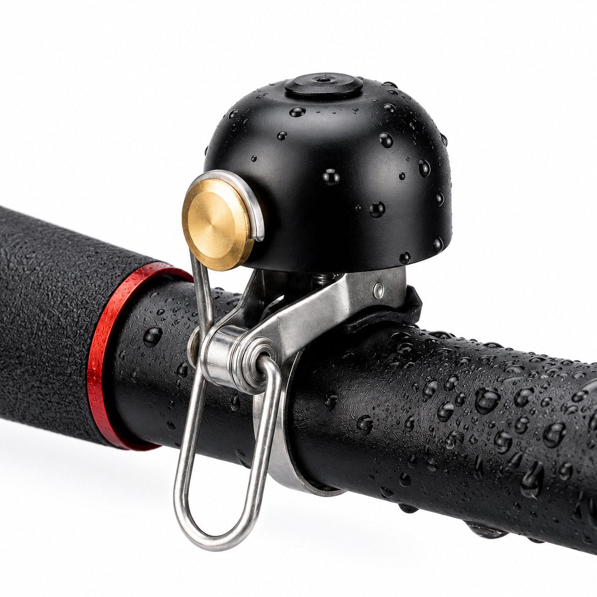 Wieport Vintage Bike Bell - Aluminum & Stainless Steel - Universal Mounting 22-32 mm - Black