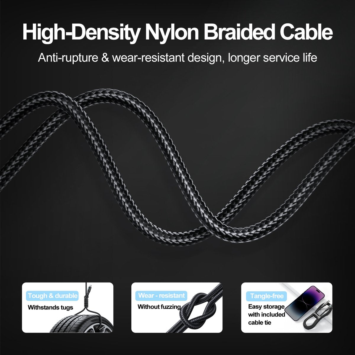 Joyroom USB C naar Lightning Kabel 2 Meter - Snellader voor iPhone 20W - Zwart