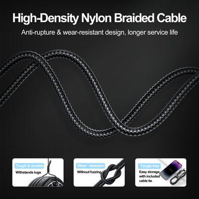 Joyroom USB C naar Lightning Kabel 2 Meter - Snellader voor iPhone 20W - Zwart