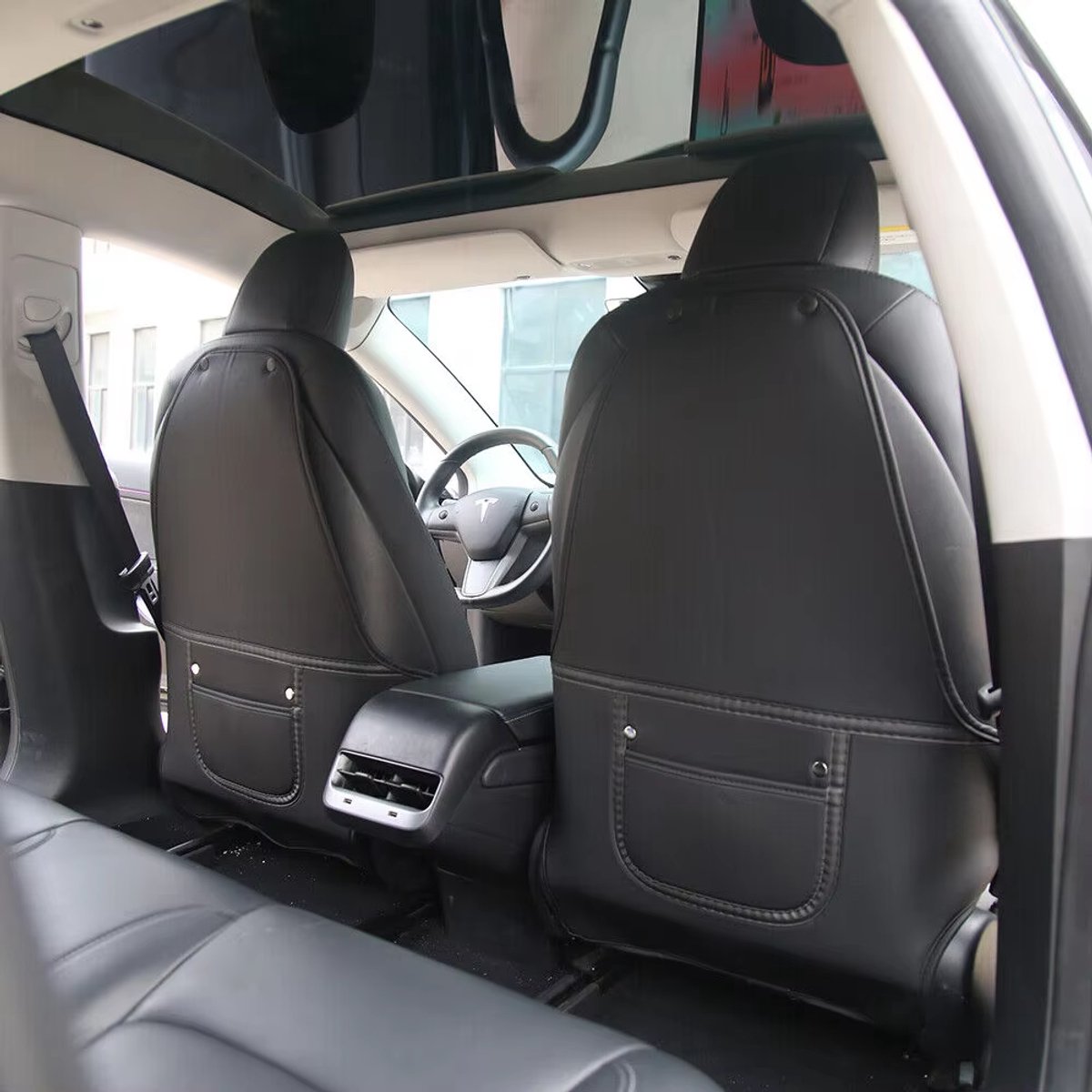 Wieport Seat Covers 2-set for Tesla Model 3 and Y - Anti-Scratch Interior Protection