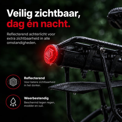 Wieport Fietsbagagedrager Mountainbike 24-29 inch - Zwart met Spatbord en Reflector