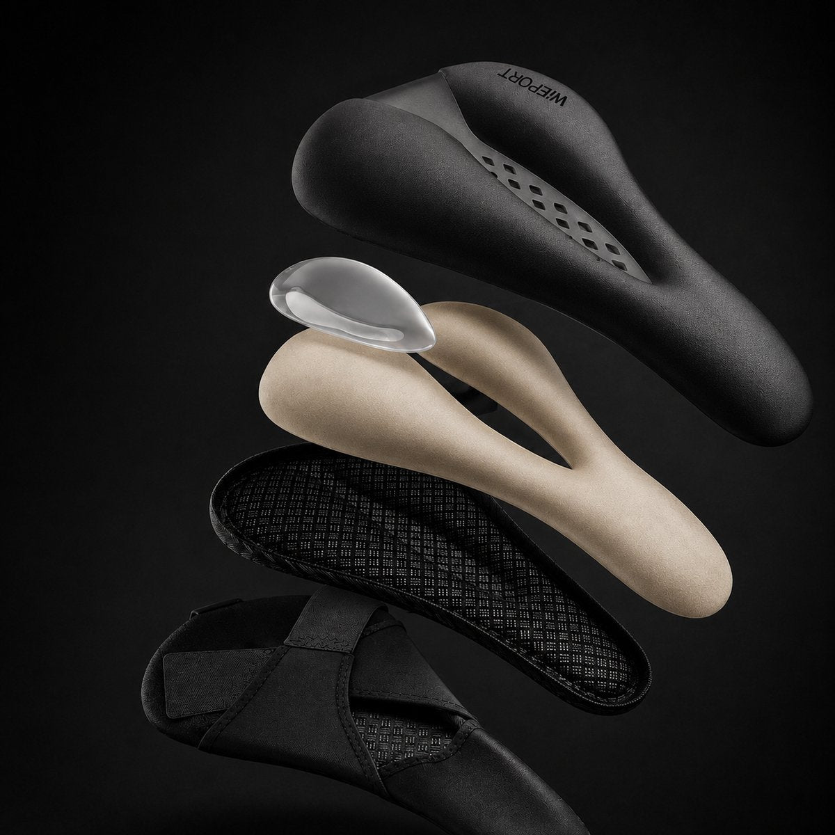Wieport Zadelhoes Gel - MBT Racefiets - Memory Foam met Regenhoes