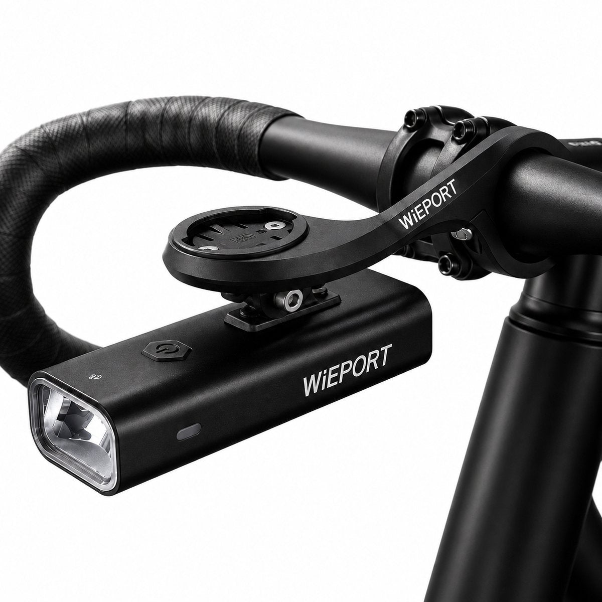 Wieport LED Front Light 800 Lumen - Rechargeable Bike Light - Black